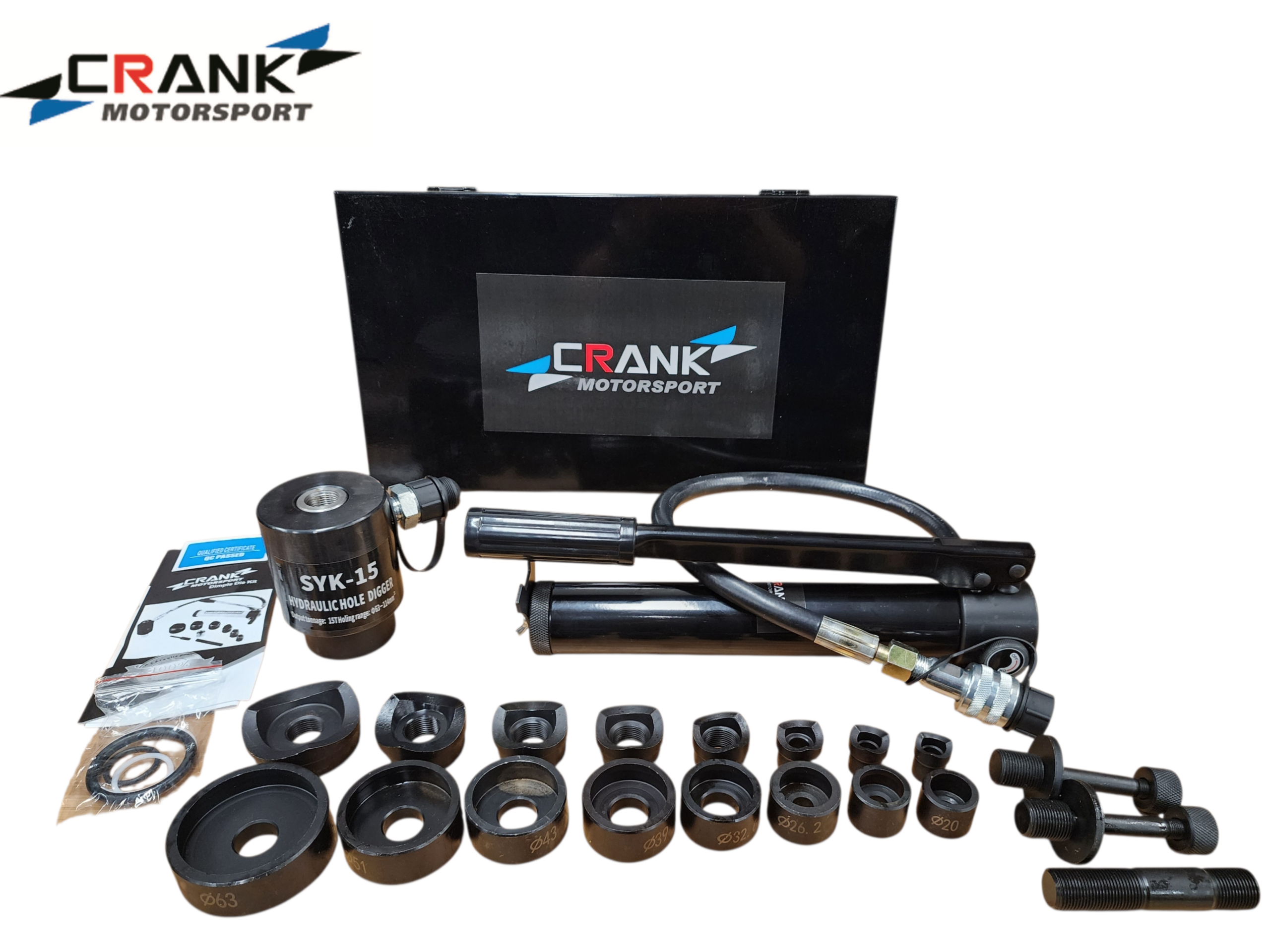 16 Pcs Hydraulic Metal hole punch set. 16 - 63mm - 1